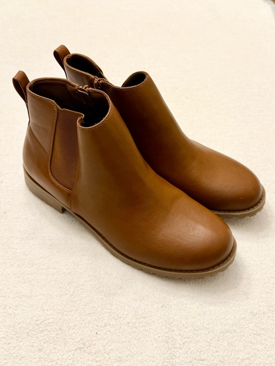 Sonoma Goods For Life Shoes - Brown Ankle Boots Side Zip Minimalist Comfort Booties Women’s Size 10